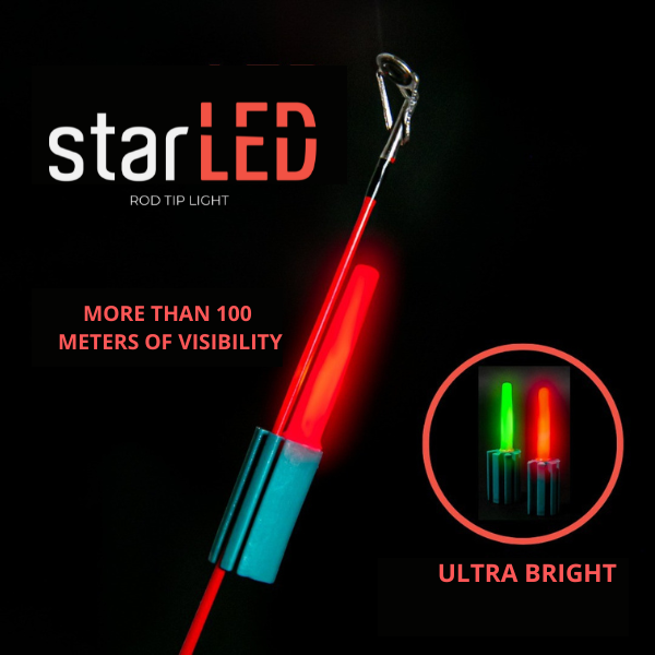 starled - rod tip led light for night fishing